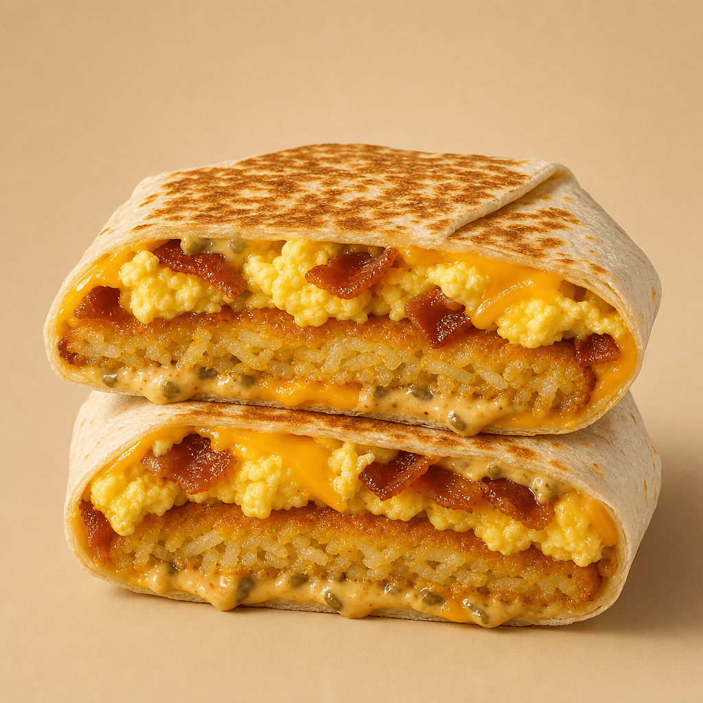 Breakfast Crunchwrap (Bacon)