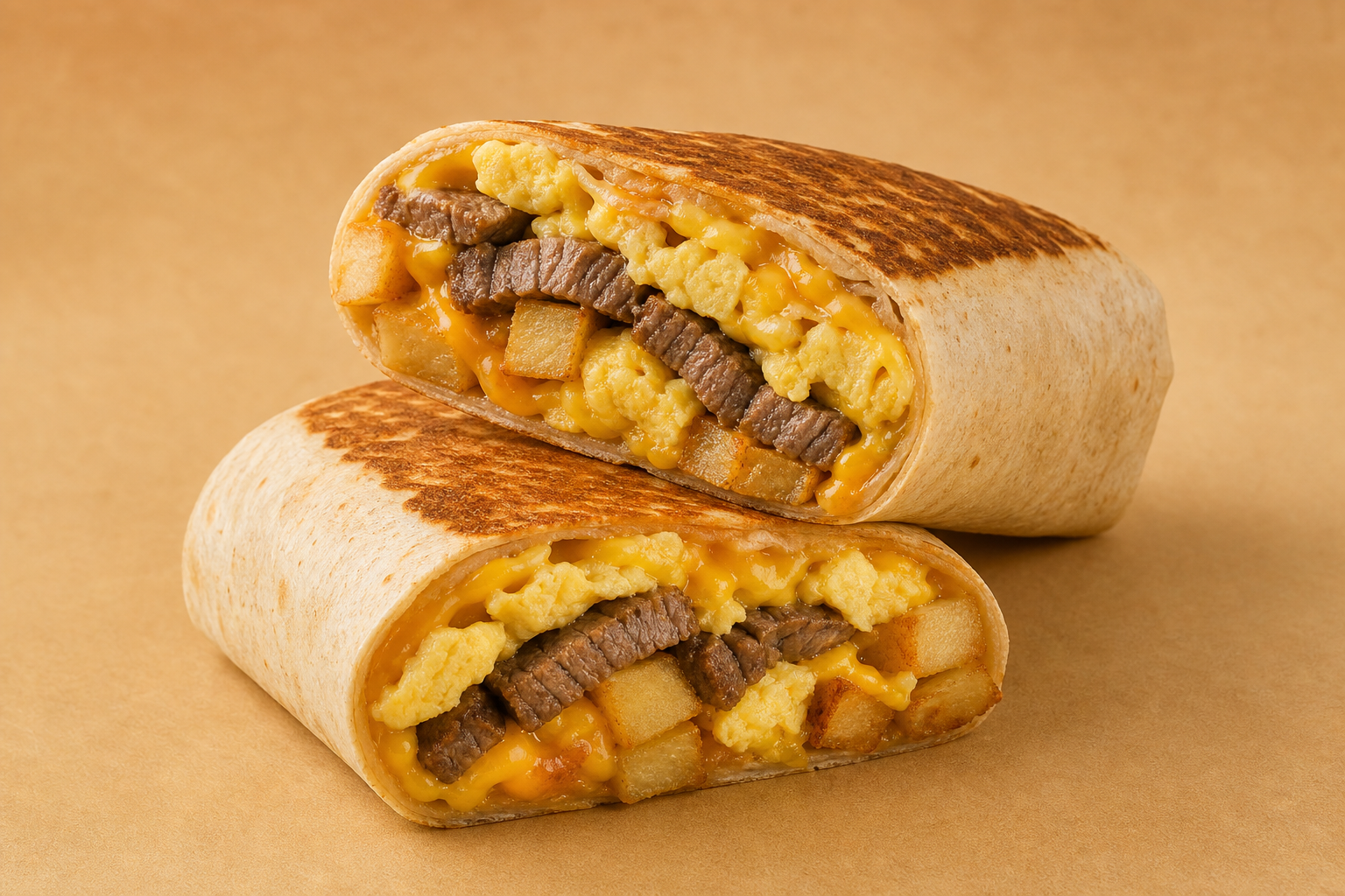 Grande Toasted Breakfast Burrito (Steak)