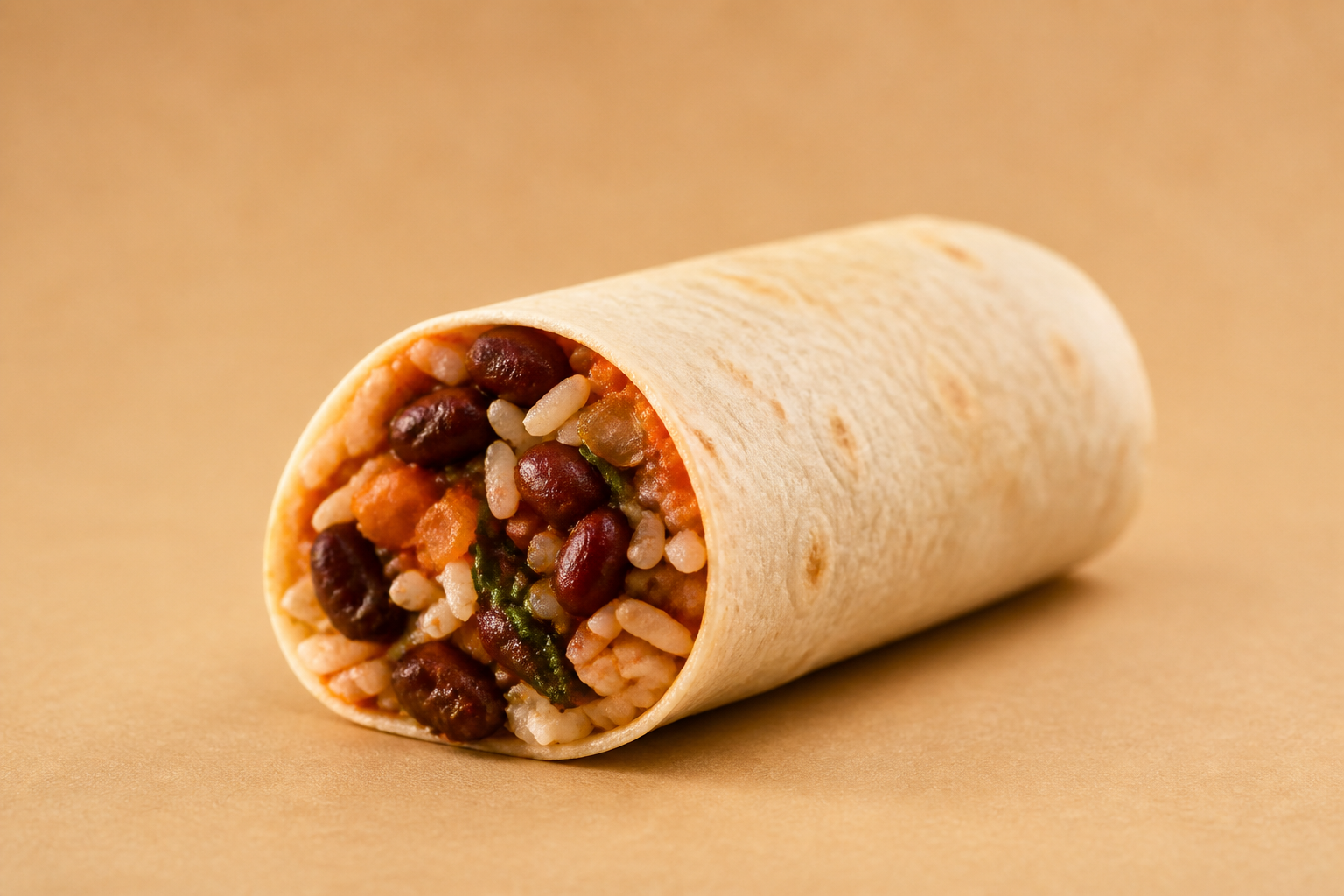 Cheesy Bean and Rice Burrito